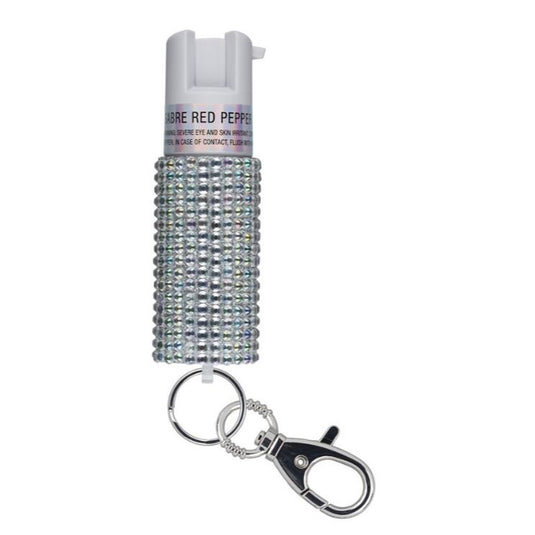 SABRE Pepper Spray w/ Jeweled Design & Snap Clip