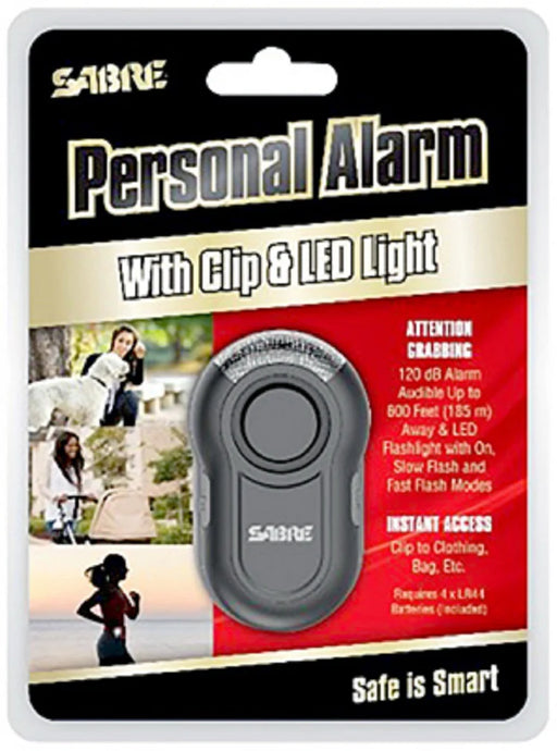 SABRE Personal Alarm w/ Clip & LED Flashlight