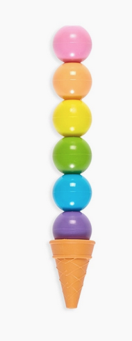 Load image into Gallery viewer, Ooly Rainbow Scoops Vanilla Scented Stacking Erasable Crayons
