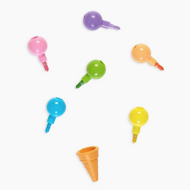Ooly Rainbow Scoops Vanilla Scented Stacking Erasable Crayons
