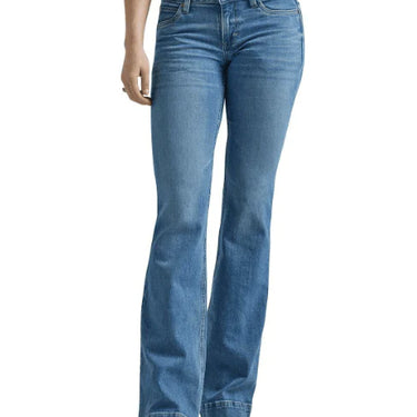 Wrangler Women's Retro Mae Eva Mid Rise Wide Leg Jeans (Light Wash) Size 28X36