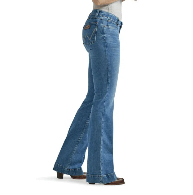 Load image into Gallery viewer, Wrangler Womens 30X32 Retro Mae Eva Mid Rise Wide Leg Jeans
