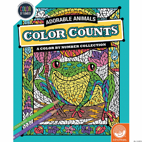 Color by Number Color Counts: Adorable Animals