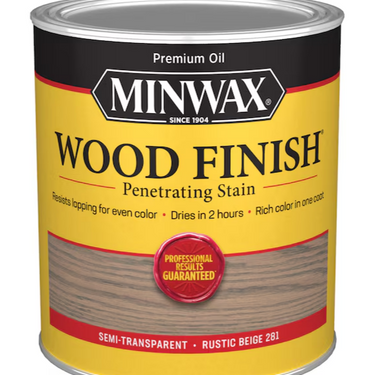 Minwax Wood Finish Semi-Transparent Rustic Beige Oil-Based Penetrating Wood Stain 1 qt
