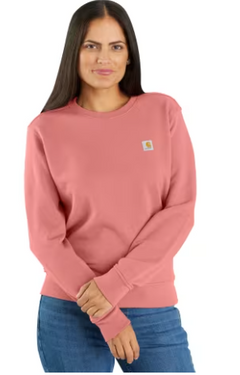 Carhartt Women's Relaxed Fit Midweight French Terry Crewneck Sweatshirt (Aged Coral) Size XXL