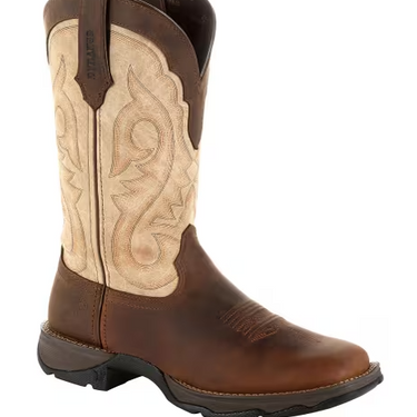 Durango Women's Lady Rebel Western Boots (Bark Brown/Taupe) Size 8 1/2
