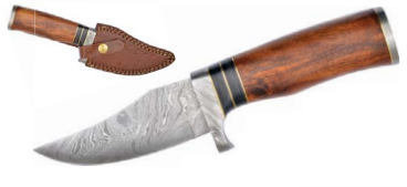 Ruko Damascus 4" Blade, Walnut Handle