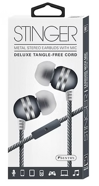 Sentry 4' Assorted Stinger Earbuds W/Mic