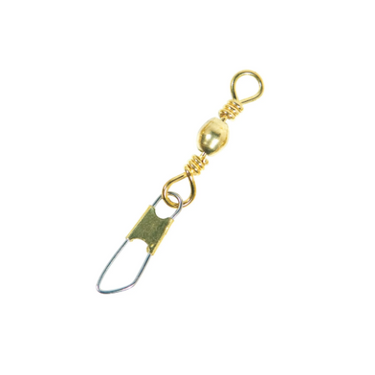 Eagle Claw Barrel Swivel with Safety Snap 4 Pack (Brass) Size 3