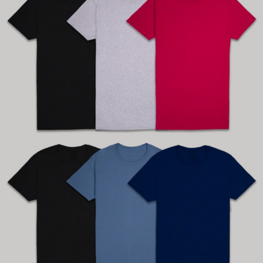 Fruit of the Loom Men's Classic Fit Crew T-Shirt 6-Pack (Assorted Colors) Size L
