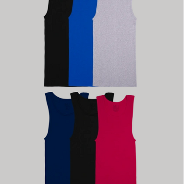 Fruit of the Loom Men's Classic Fit A-Shirt 6-Pack (Assorted Colors) Size L