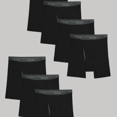Fruit of the Loom Men's Eversoft® CoolZone® Fly Boxer Briefs 7-Pack (Black) Size S