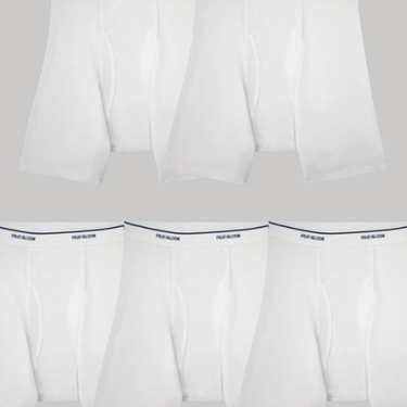 Fruit of the Loom Men's Eversoft® CoolZone® Fly Boxer Briefs 5-Pack (White) Size M