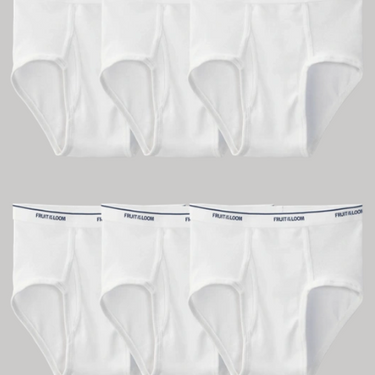 Fruit of the Loom Men's Classic Brief 6-Pack (White) Size XXL