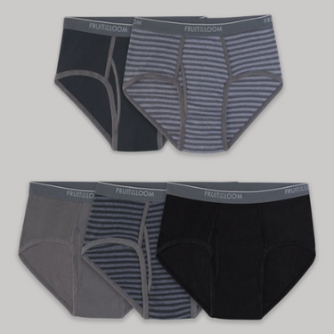 Fruit of the Loom Men's Fashion Briefs 6-Pack (Assorted Stripes & Solids) Size L
