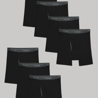 Fruit of the Loom Men's Eversoft® CoolZone® Fly Boxer Briefs 7-Pack (Black) Size M