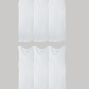 Fruit of the Loom Men's Classic Fit A-Shirt 6-Pack (White) Size L
