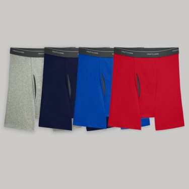 Fruit of the Loom Men's EverSoft®  CoolZone® Boxer Briefs 4-Pack (Assorted Colors) Size XXL