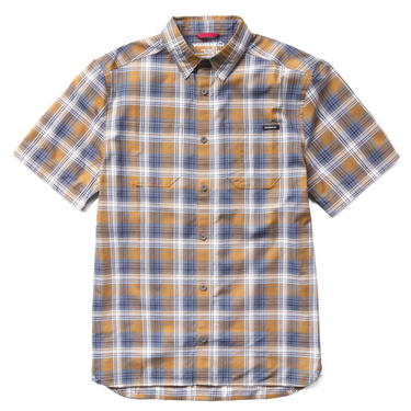 Wolverine Men's Built Stretch Short Sleeve Plaid Shirt (Hickory) Size XL
