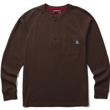 Wolverine Men's Walden II Thermal Long Sleeve Henley (Java) Size L