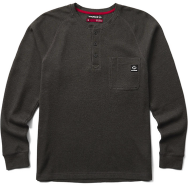 Wolverine Men's Walden II Thermal Long Sleeve Henley (Black) Size XXL