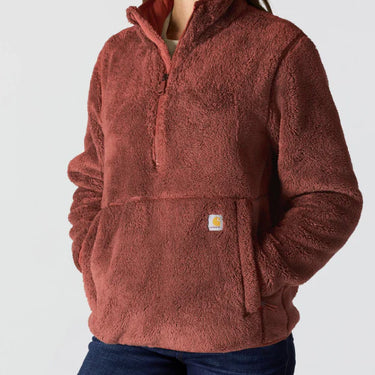 Carhartt Women's Loose Fit Fleece Pullover - 3 Warmest Rating (Spice Red) Size XL