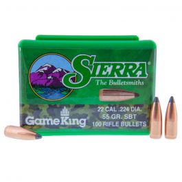 Sierra Bullets 22CAL .224 55GR SBT 100rd