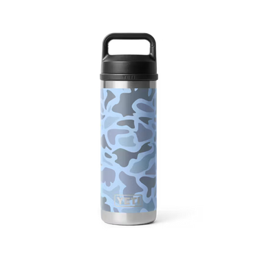 Yeti Rambler 18oz Water Bottle w/Chug Cap (Blue Camo)