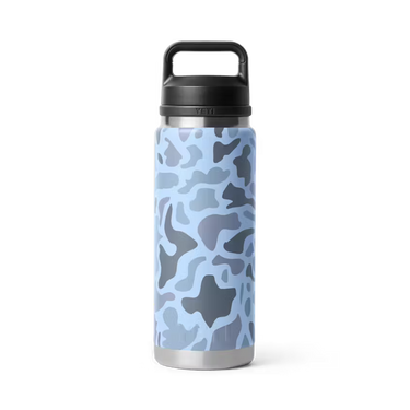 Yeti Rambler 26oz Water Bottle w/Chug Cap (Blue Camo)
