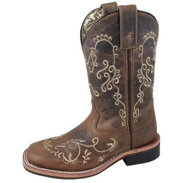 Smoky Mountain Youth's Marilyn Pull-On Boot (Waxed Brown) Size Youth 6D