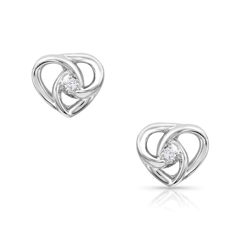 Load image into Gallery viewer, MONTANA SILVERSMITHS STARLIGHT INFINITY HEART - ACCESSORIES JEWELRY EARRINGS
