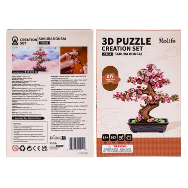 Rolife Sakura Bonsai DIY Wooden 3D Puzzle