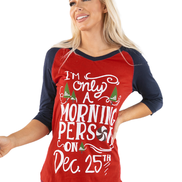 Lazy One Candy Cane Women's Tall Tee Size L