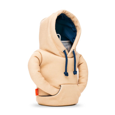 Puffin the Hoodie Beverage Sleeve (Taco Tan/Sailor Blue)