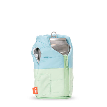 Puffin the Puffy Vest Beverage Sleeve (Seafoam/Crater Blue)