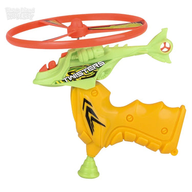 Lanard Stunt Flyer Bi-Plane / Helicopter Ripcord Launcher