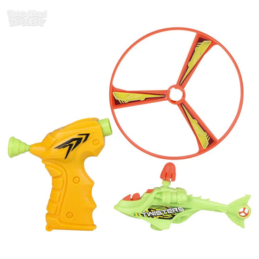 Lanard Stunt Flyer Bi-Plane / Helicopter Ripcord Launcher