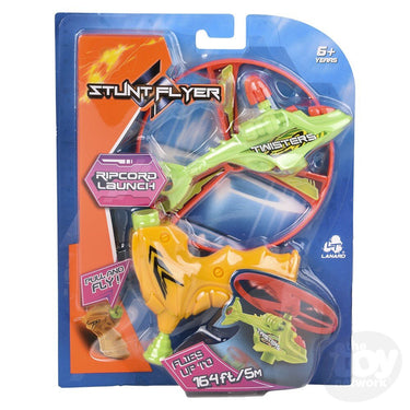 Lanard Stunt Flyer Bi-Plane / Helicopter Ripcord Launcher
