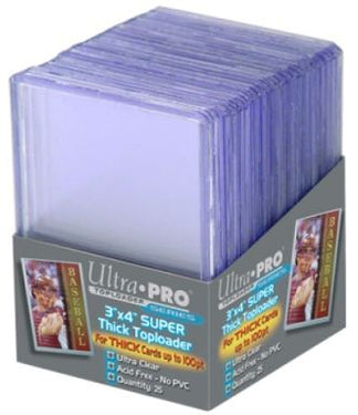Ultra Pro 3 X 4" Super Thick Toploader (100Pt)" (1 Sleeve per purchase)