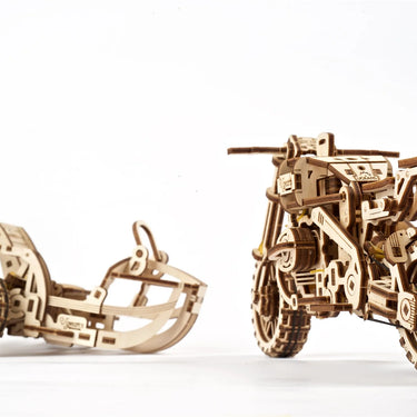 UGears Motorcycle Scrambler UGR-10 with sidecar
