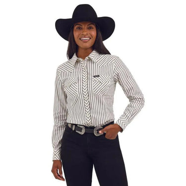 Wrangler Ladies Retro® Party Western Snap Shirt (White) Size L