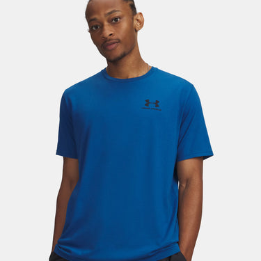 Under Armour Left Chest Logo Men's Short Sleeve (Varsity Blue/Black) Size L