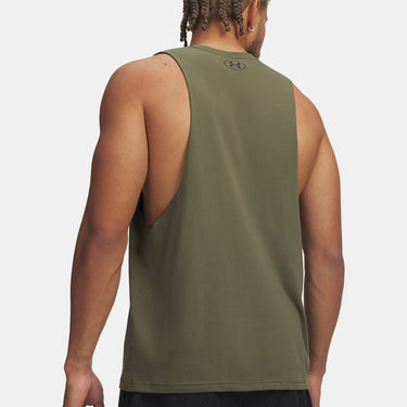 Under Armour Left Chest Cut-Off Men's Tank (Marine OD Green/Black) Size L