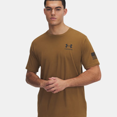 Under Armour UA Freedom Flag Men's T-Shirt (Coyote/Black) Size M