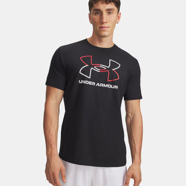 Under Armour UA Foundation Men's Short Sleeve (Black/White/Red) Size L