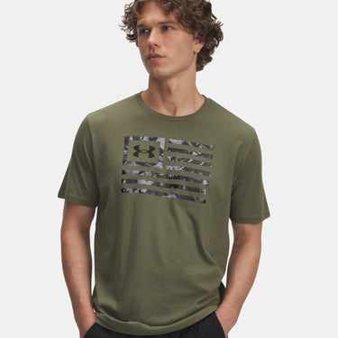 Under Armour UA Freedom Flag Printed Men's T-Shirt (Marine OD Green/Black) Size XXL