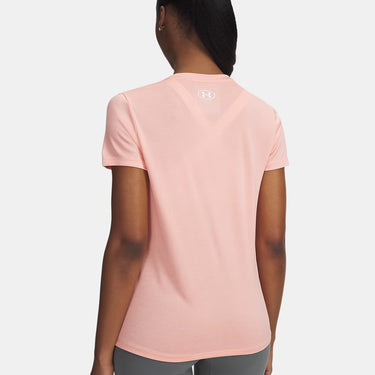 Under Armour UA Tech™ Twist Women's V-Neck Short Sleeve (Posh Pink/White) Size M