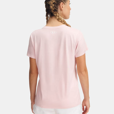 Under Armour UA Tech™ Twist Women's V-Neck Short Sleeve (Prime Pink/White) Size M