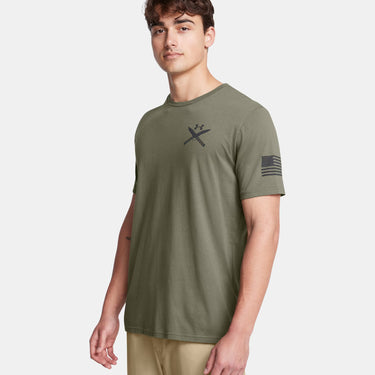 Under Armour UA Freedom Spine Men's T-Shirt (Marine OD Green/Black) Size M
