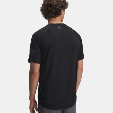 Under Armour Freedom Tech™ Men's Short Sleeve (Black/Castlerock) Size XL